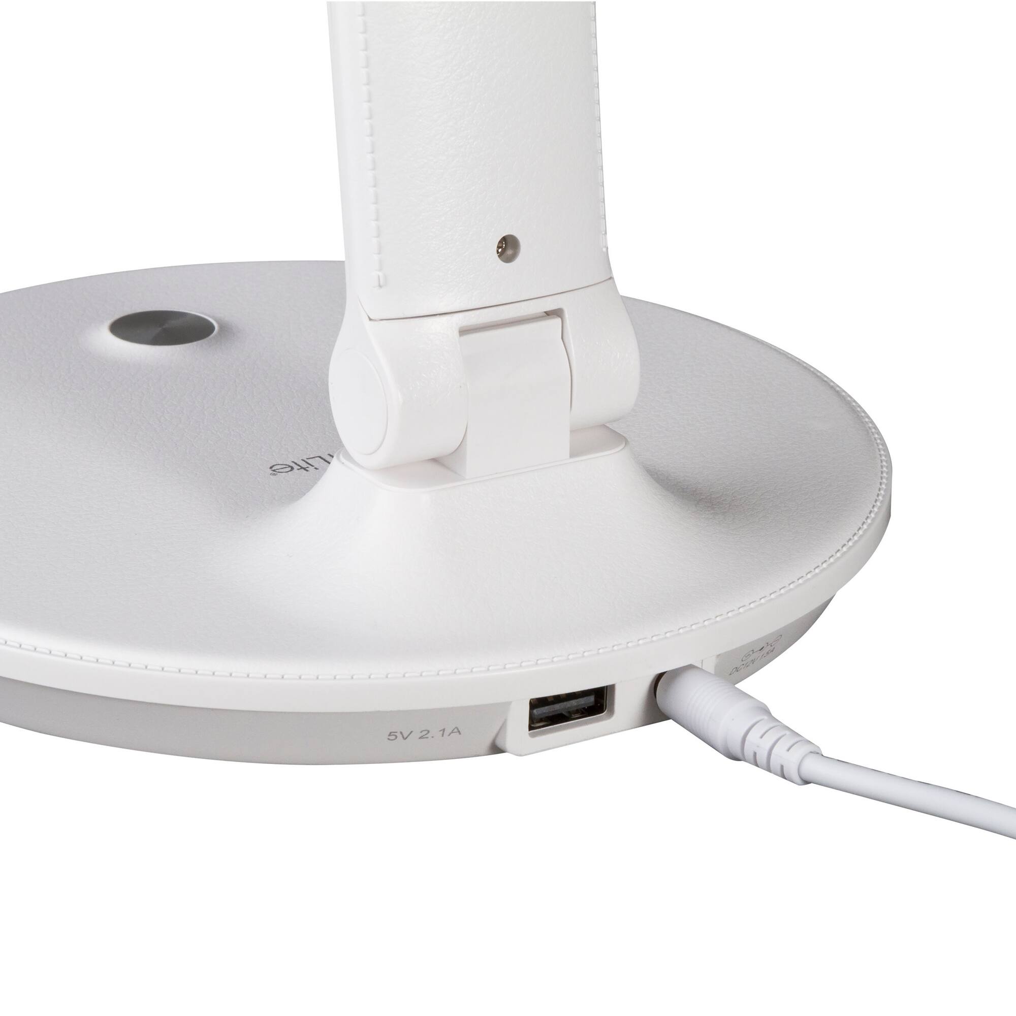 OttLite Wellness Series 26" White Emerge LED Desk Lamp